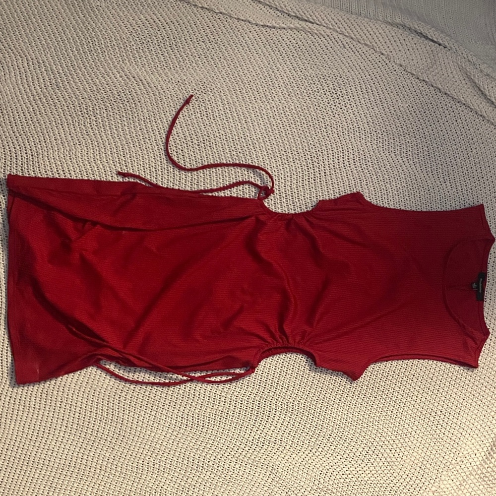 Ambiance Crimson Pleated Garment